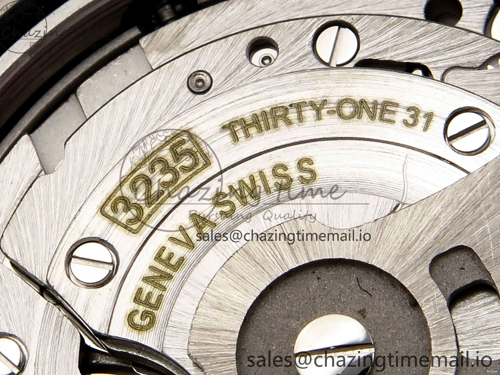 MiroTime 0131 GoodFit DateJust 41 126334 EWEF Best Edition Gray Dial Green Roman on Oyster Bracelet A 1054